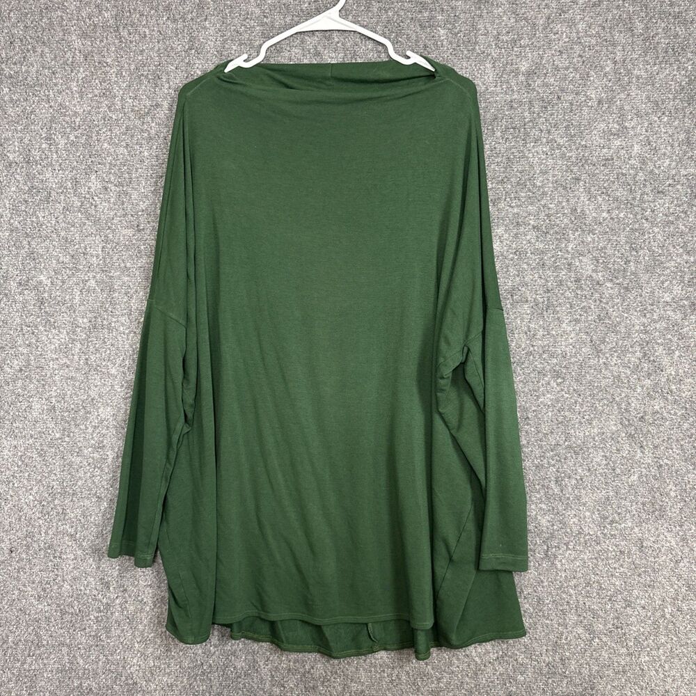 Bryn Walker Dimitri French Terry Knit Tunic Top Womens M Green Oversized